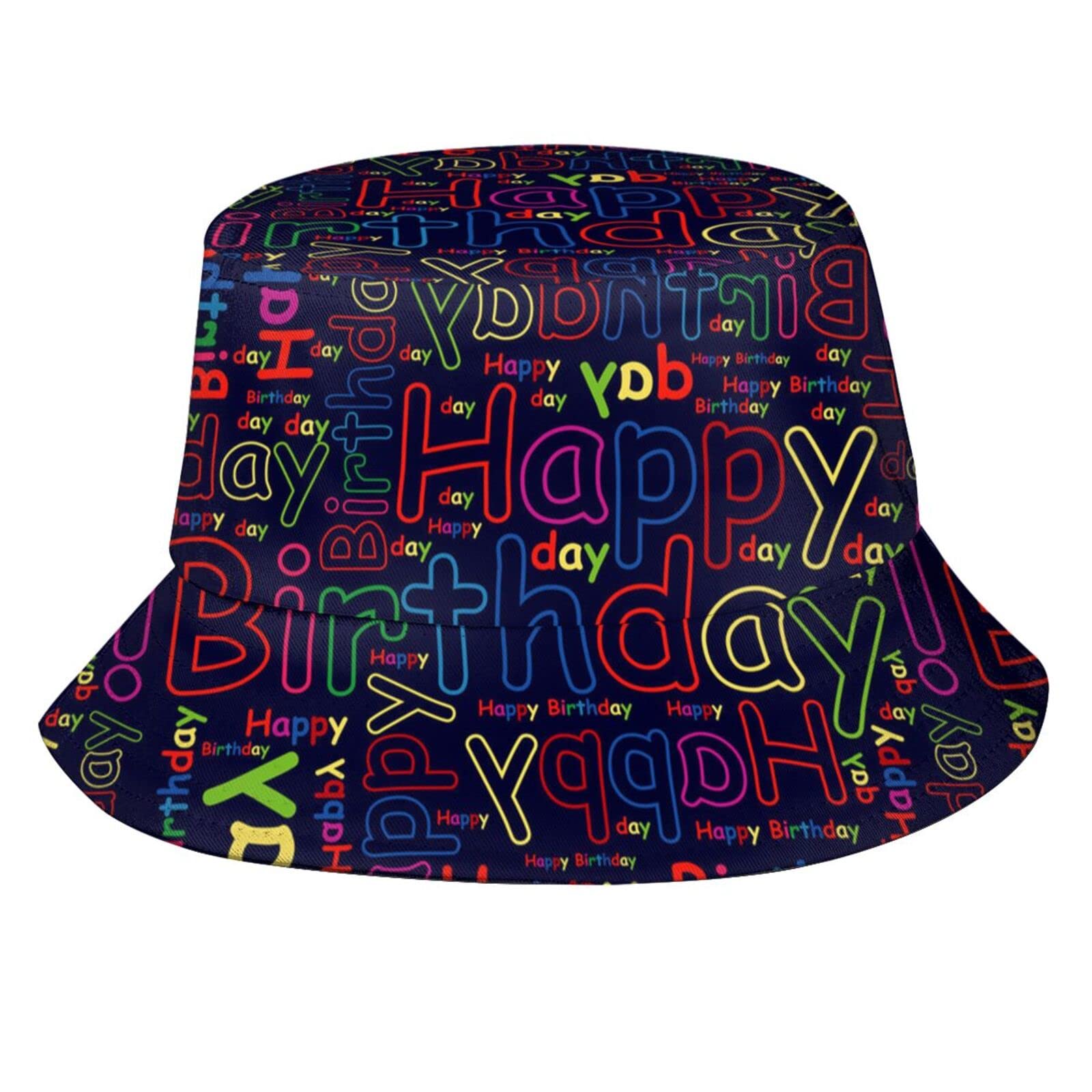 Happy Birthday Bucket Hats Fashion Sun Cap Packable Outdoor Birthday Fisherman Hat for Women and Men, Happy Birthday-5, One size โ image 1