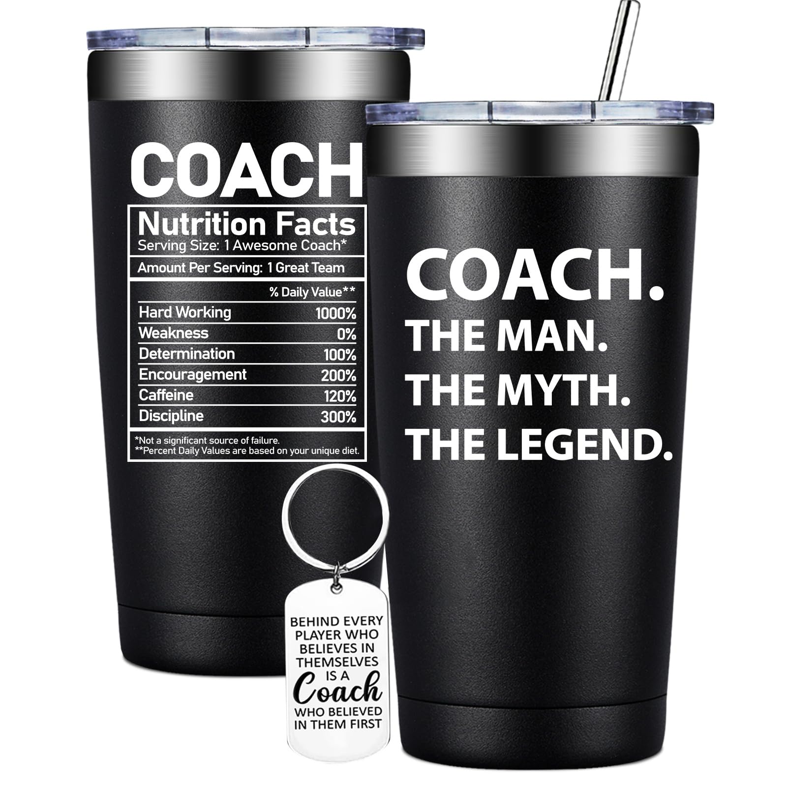 Nitial 6 Regalos Para Entrenadores De Fútbol Set Regalo De Agradecimiento Vaso Térmico De Acero Inoxidable Silbato De Fútbol Con Cordón Calcetines