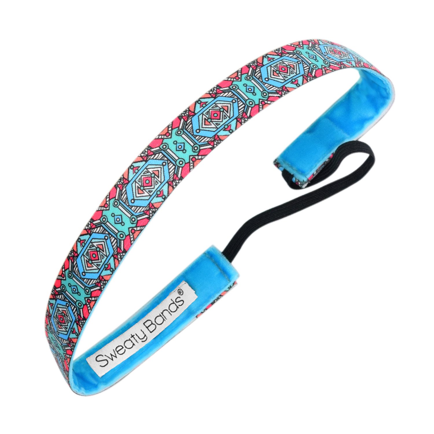 Sweaty Bands Breakdance Pink 5 8 Non-Slip Fitness Polyester Fashion Headband .625-Inch Wide-image-32