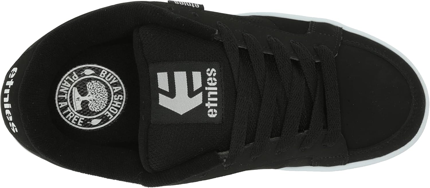 Etnies Men's Fader Skate Shoe, Black/White/Gum, 5 Medium US