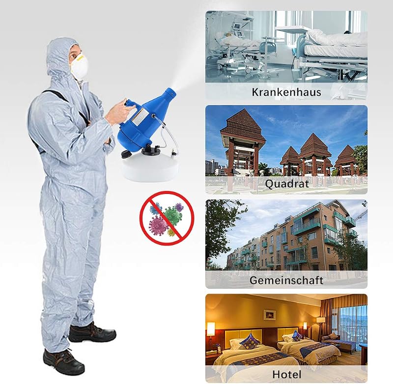 BriSunshine 4,5L Elektromos ULV Permetező Fertőtlenítő Köd Gép Kórház Hotel Otthon