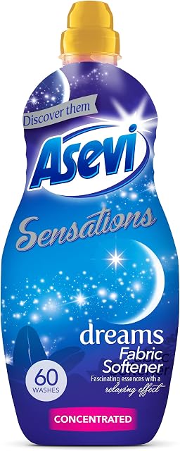 Asevi Sensations Fabric Softener, Laundry Conditioner, Liquid Fabric Softener, 1.44L, 60 Washes, Dreams