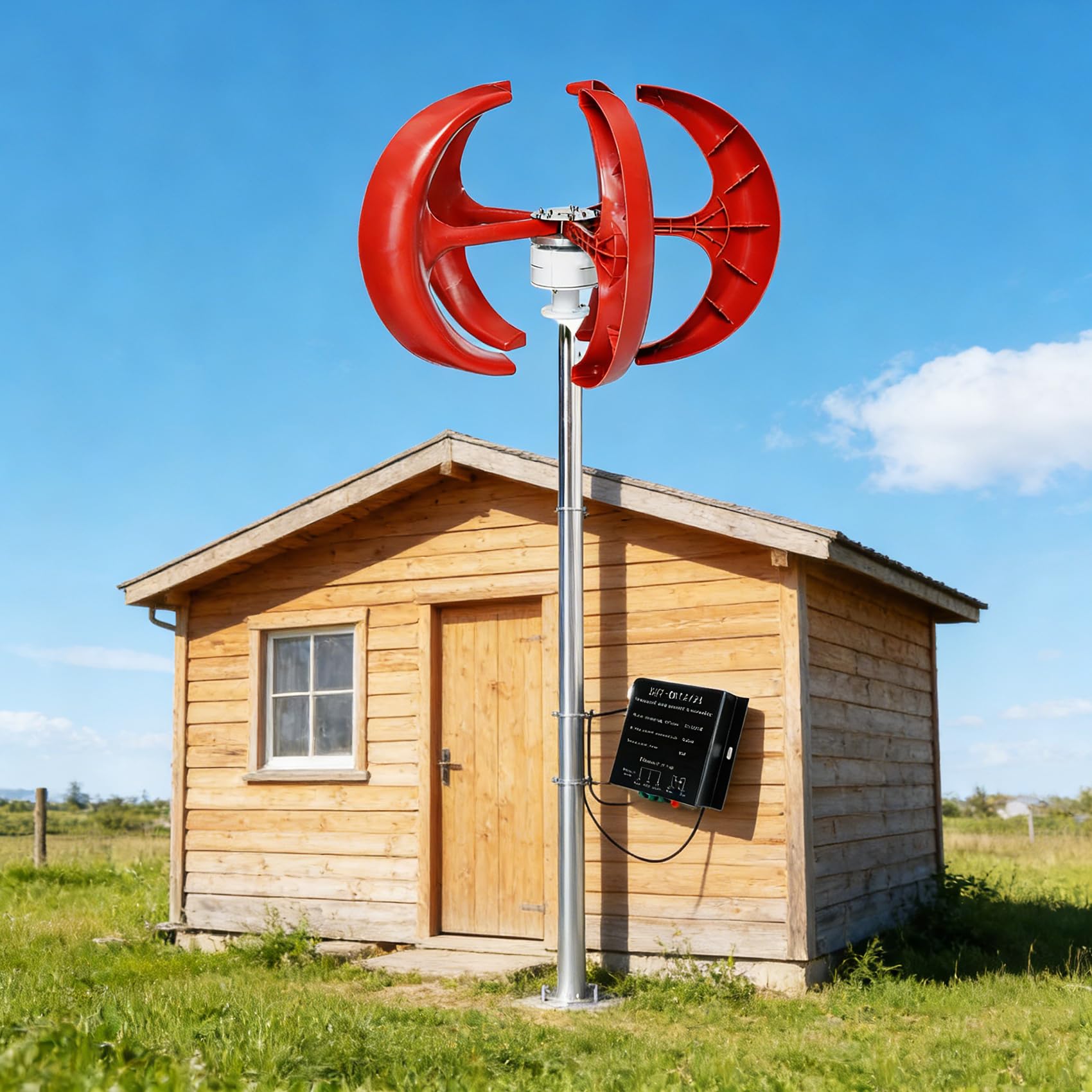 Generator wiatrowy, 5-łopatkowy zestaw turbiny wiatrowej o niskim poziomie wibracji 20 000 W, zasilacz 12 V/24 V AC z kontrolerem MPPT, do hybrydowego oświetlenia domowego Publicznego.