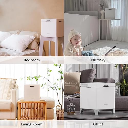 Miniatura 6 de Carepod Cube Plus X50V Humidificador de acero inoxidable, fácil de limpiar, 3 ajustes de nivel de niebla, función de humedad automática y apagado