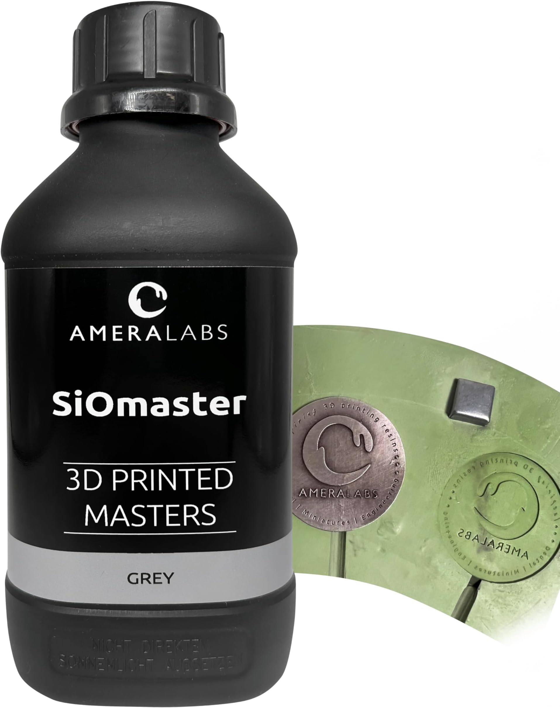 SiOmaster High Precision 3D Printer Resin for Silicone Mold Making, Withstand Hihg Temperature, Hard Surface Low Odor 3D Printing Liquid for 4K/8K/12K LCD/DLP/SLA 3D Printers