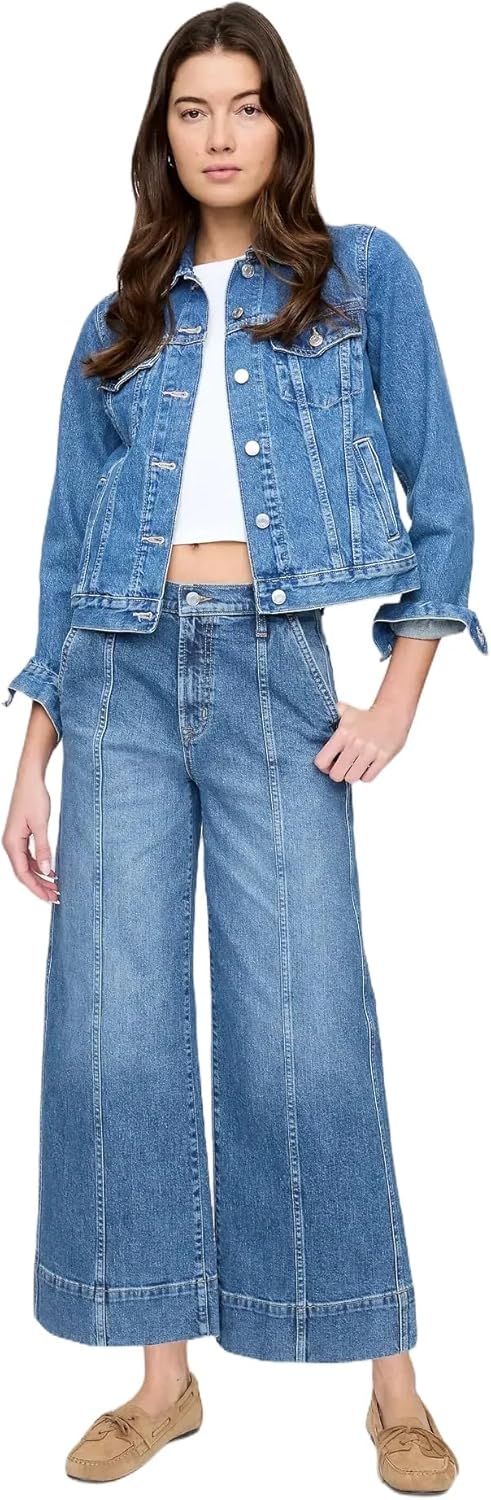 Gap Womens Wide Leg Cropped Jeans