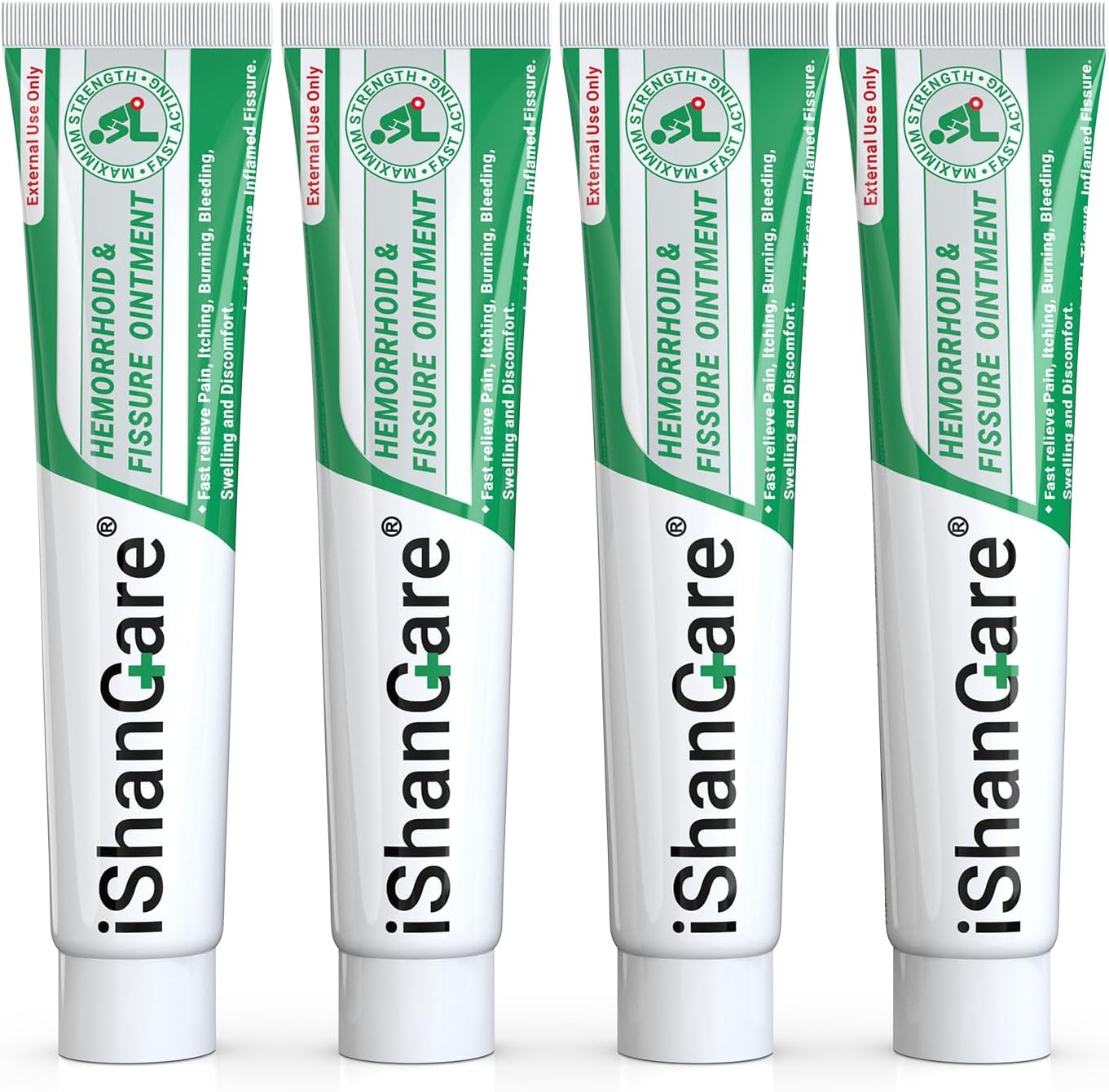ishancare Hemorrhoid Cream, Hemorrhoid & Fissure Treatment Ointment Extra Strength, Relief Anal Pain, Itching, Bleeding, Swelling, Discomfort, Natural Herbs Fast Acting Ingredients, Contains Vitamin E