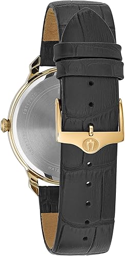 Miniatura 3 de Bulova Mens Classic Quartz Black Leather Strap Watch