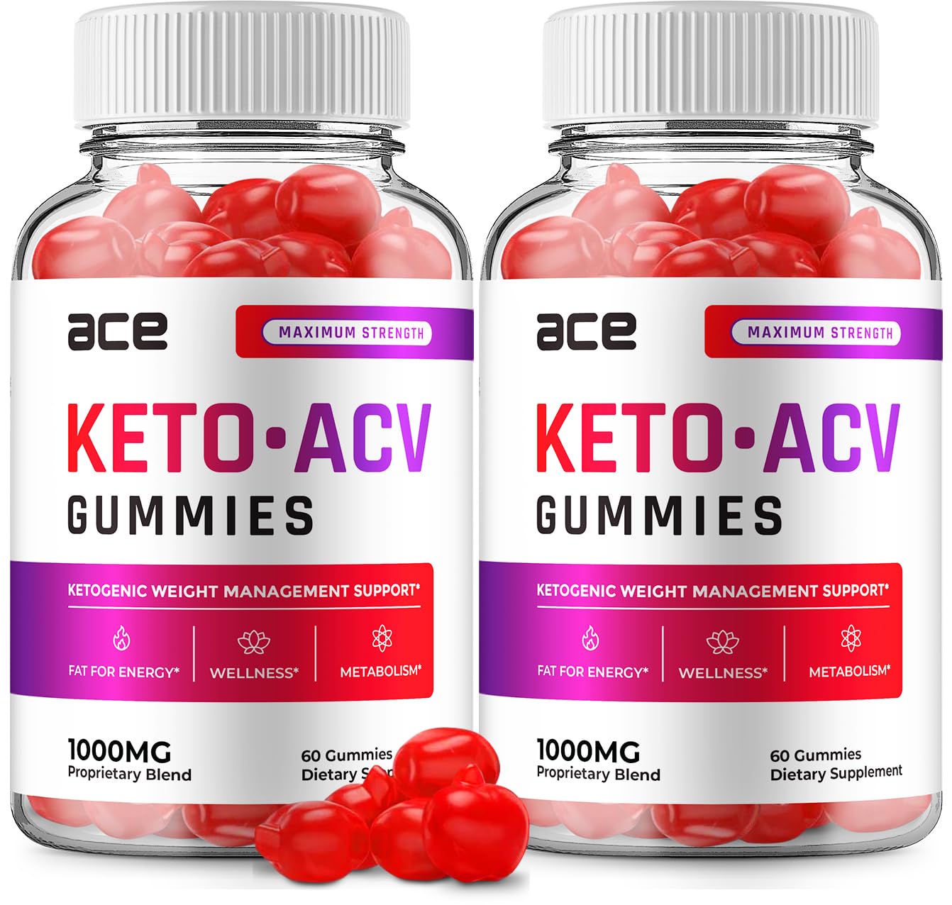 2 Pack) ACE Keto ACV Gummies ACE ACV Advanced Formula Shark Plus Apple Cider Vinegar Keto Tank Gummies Dietary Supplement B12 Beet Root Juice Men Women (120 Gummies)