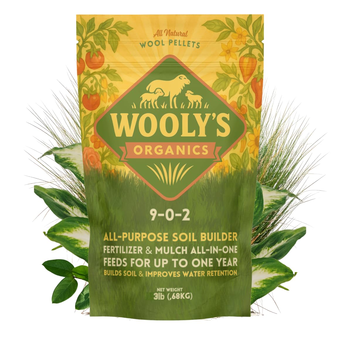 Fertilizante natural Wooly's Organics (3 lb)