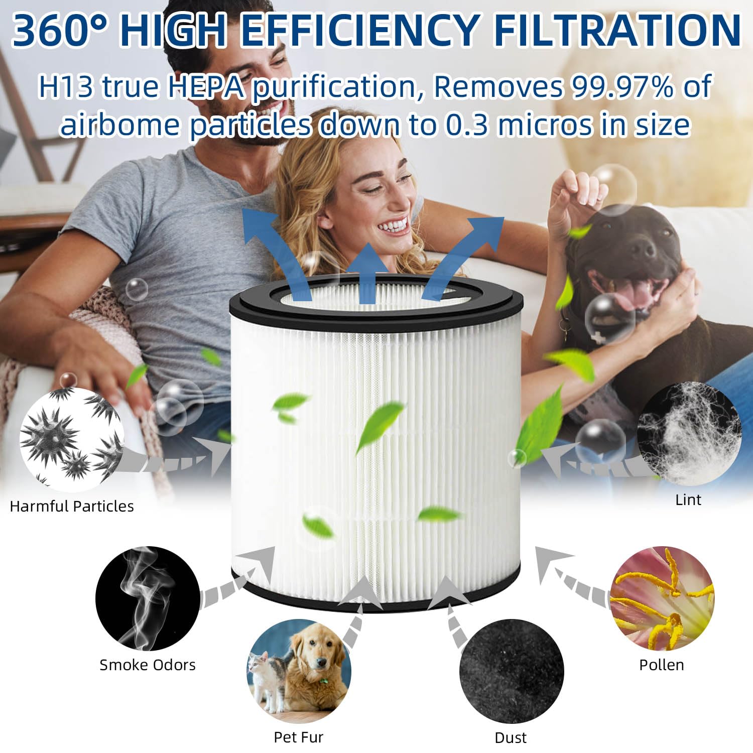 Laukowind Filter für Philips 800 & 900 Serie, Ersatzfilter für AC0820