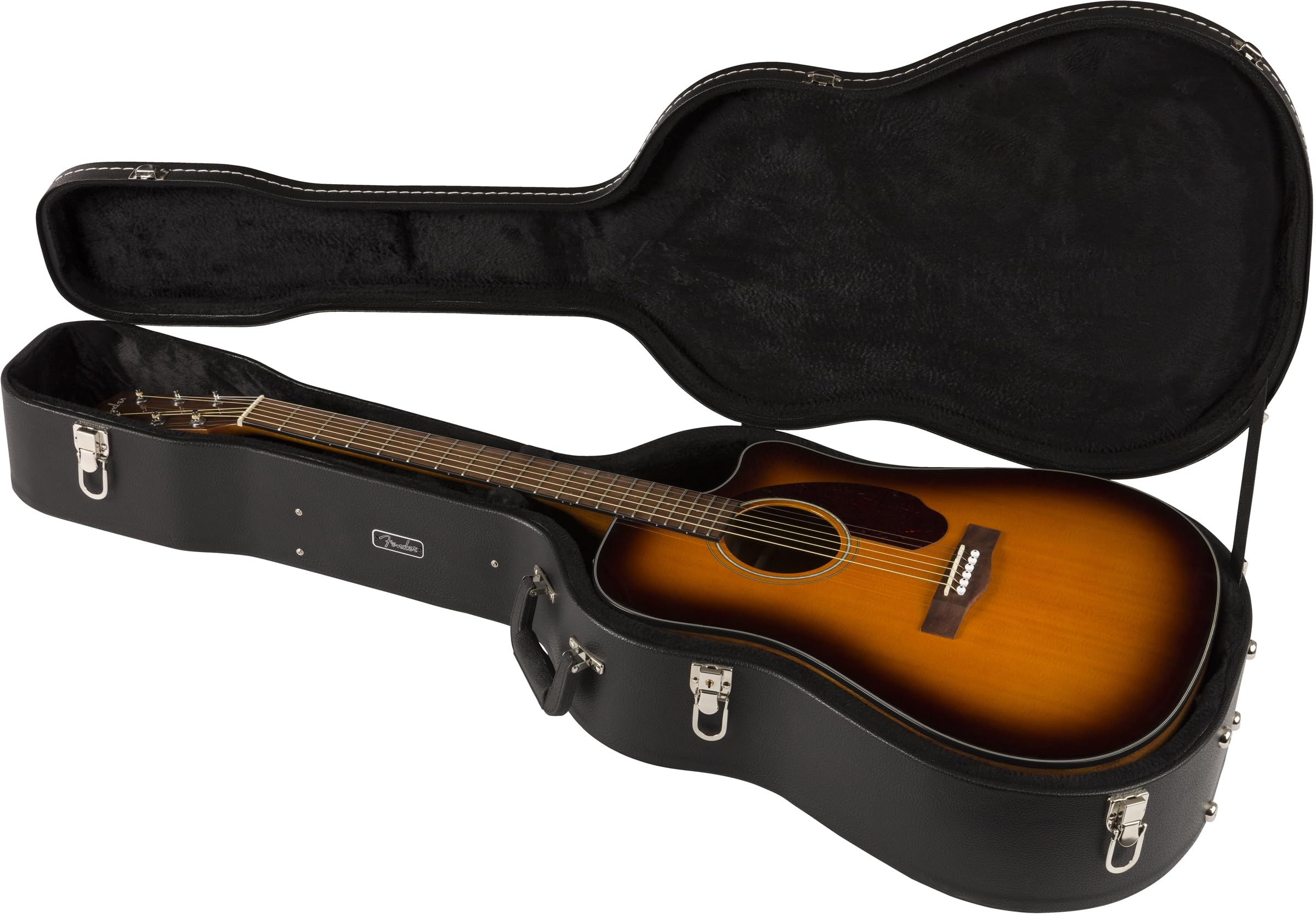 Fender CD-140SCE Dreadnought Guitare Acoustique Electro, Tonalité Marron, incluant une Housse Rigide pour Guitare, Inclus des Cours Virtuels Gratuits sur Fender Play