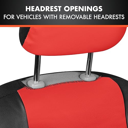 Miniatura 4 de Bdk - Juego completo de fundas de asiento de piel de cocodrilo, ajuste universal, piel de microfibra premium, compatible con airbag, protectores de