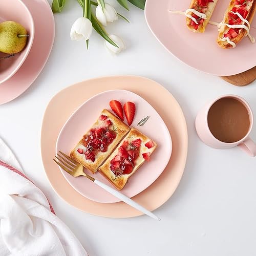 Miniatura 63 de Stone lain Delilah - Juego de platos llanos de 6 piezas, porcelana, naranja pastel