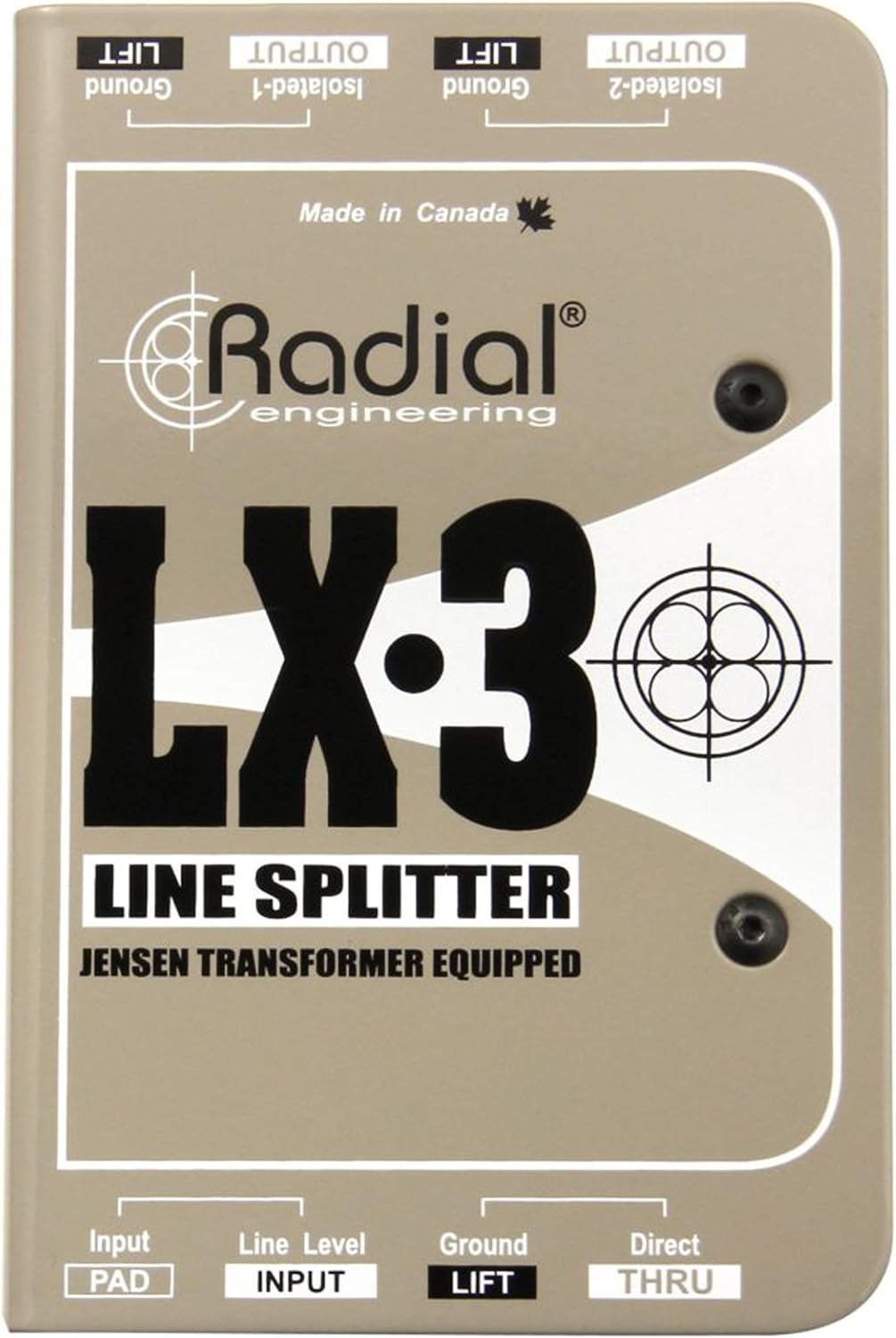 Radial LX3 3-Channel Balanced Line Splitter W Isolation