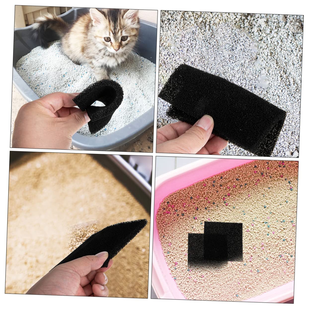 Mipcase 18stücke Katzenstreu Filterpads Aktivkohle Geruchsfilter Für Katzenklo Hochabsorbierend Multifunktional Für Frische Luft Wohnbereichen Und Abfallbehältern