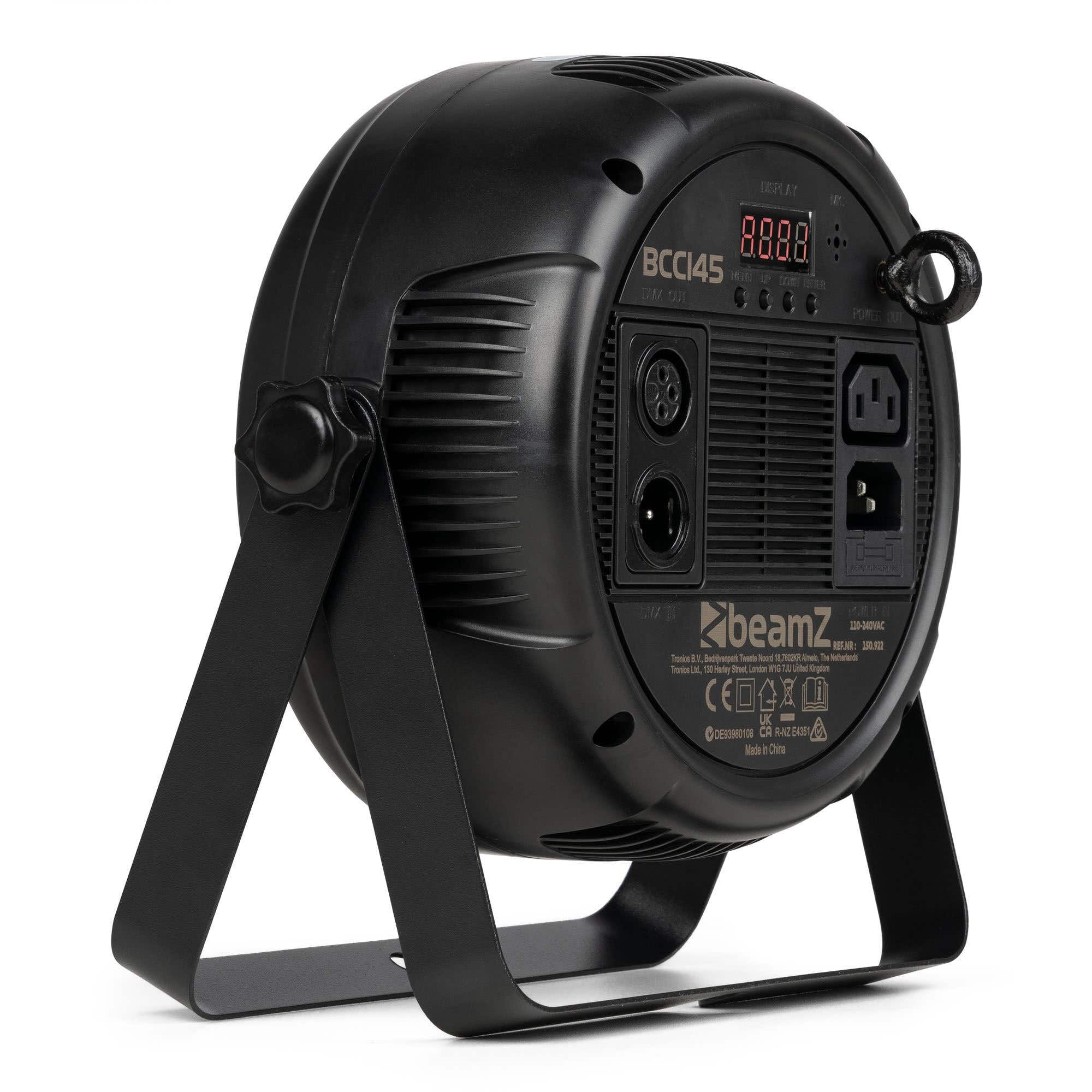 BeamZ BCC145 - Foco PAR LED 14x4W RGBW con estrobo DMX y mando a distancia, iluminación profesional para eventos, DJ, fiestas, boleras, clubs, ferias, salas de escape y escenarios