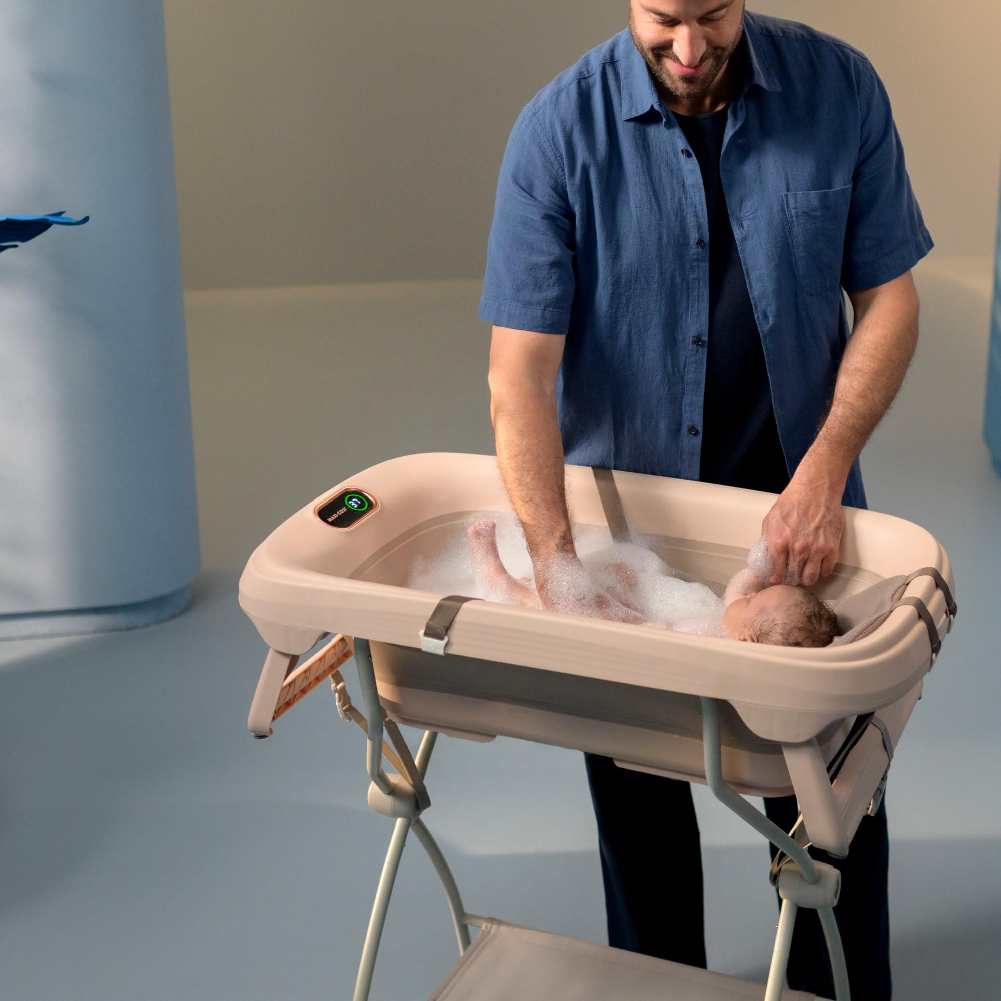 Maxi-Cosi Indigo Badewannenständer, 0–15 Monate, Elegance Beige
