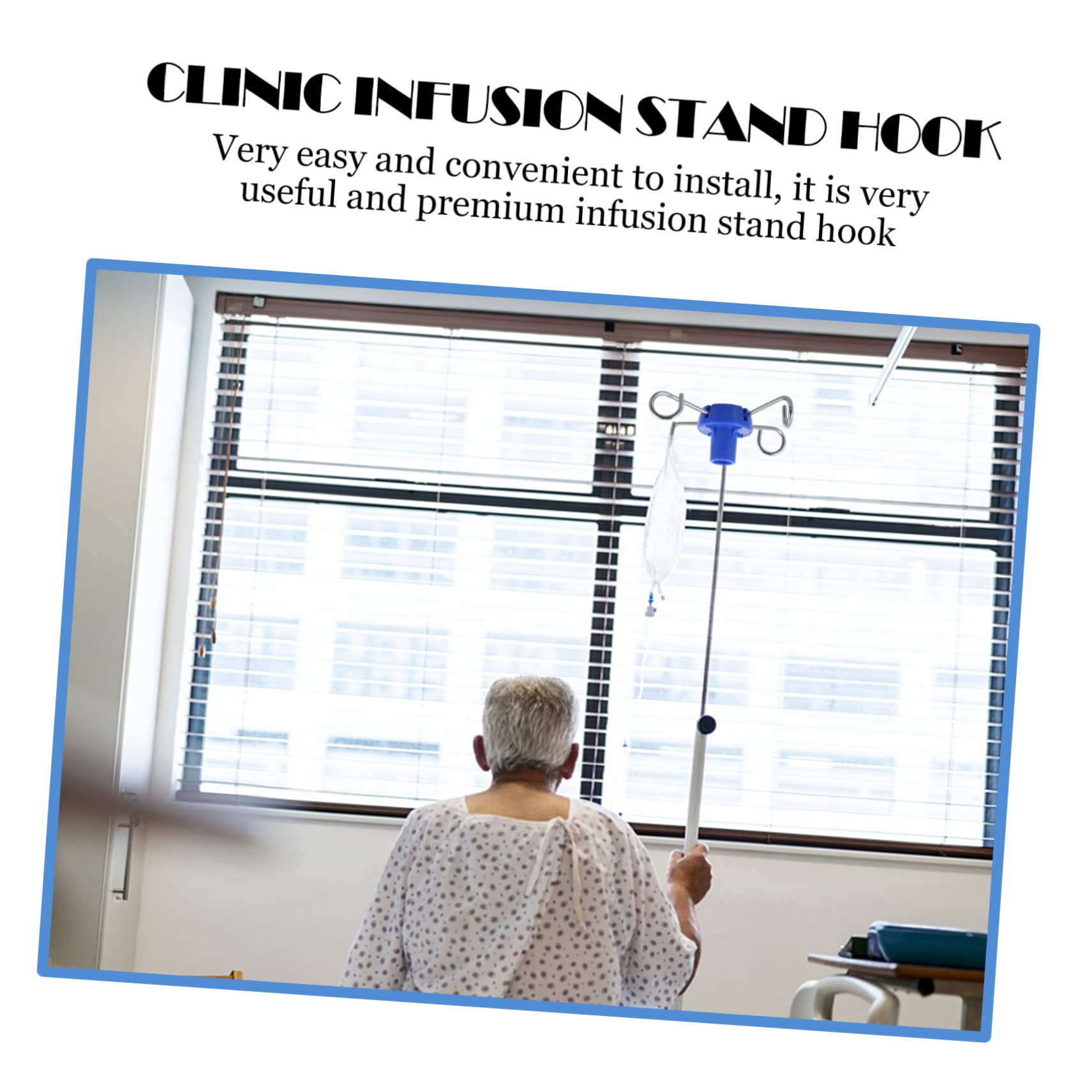 Infusionsständerhaken aus Edelstahl und Kunststoff Leichter Vertikaler Haken für Infusionsständer Flexibel und Robust für Persönlichen und Medizinischen Gebrauch