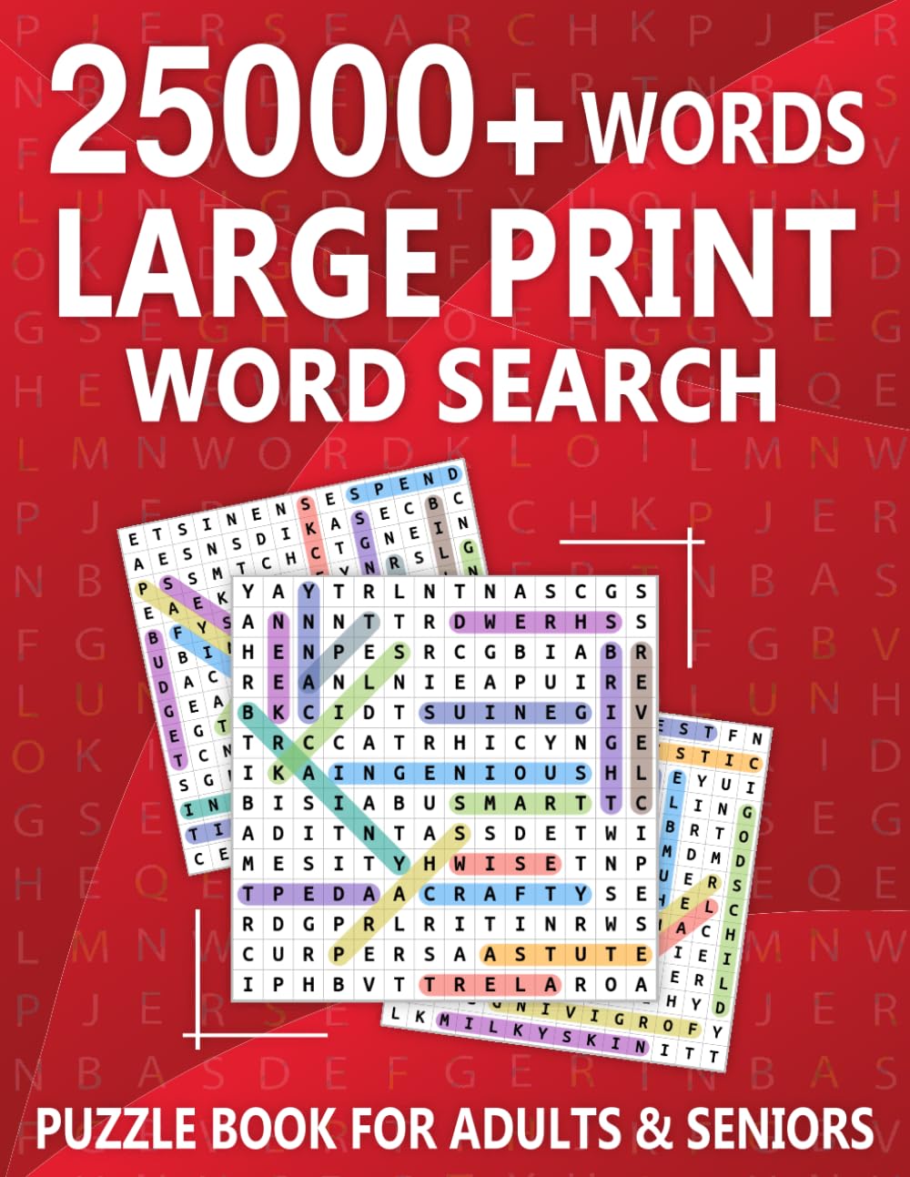 Large Print Word Search: 25000+ Words Search For Adults And Seniors