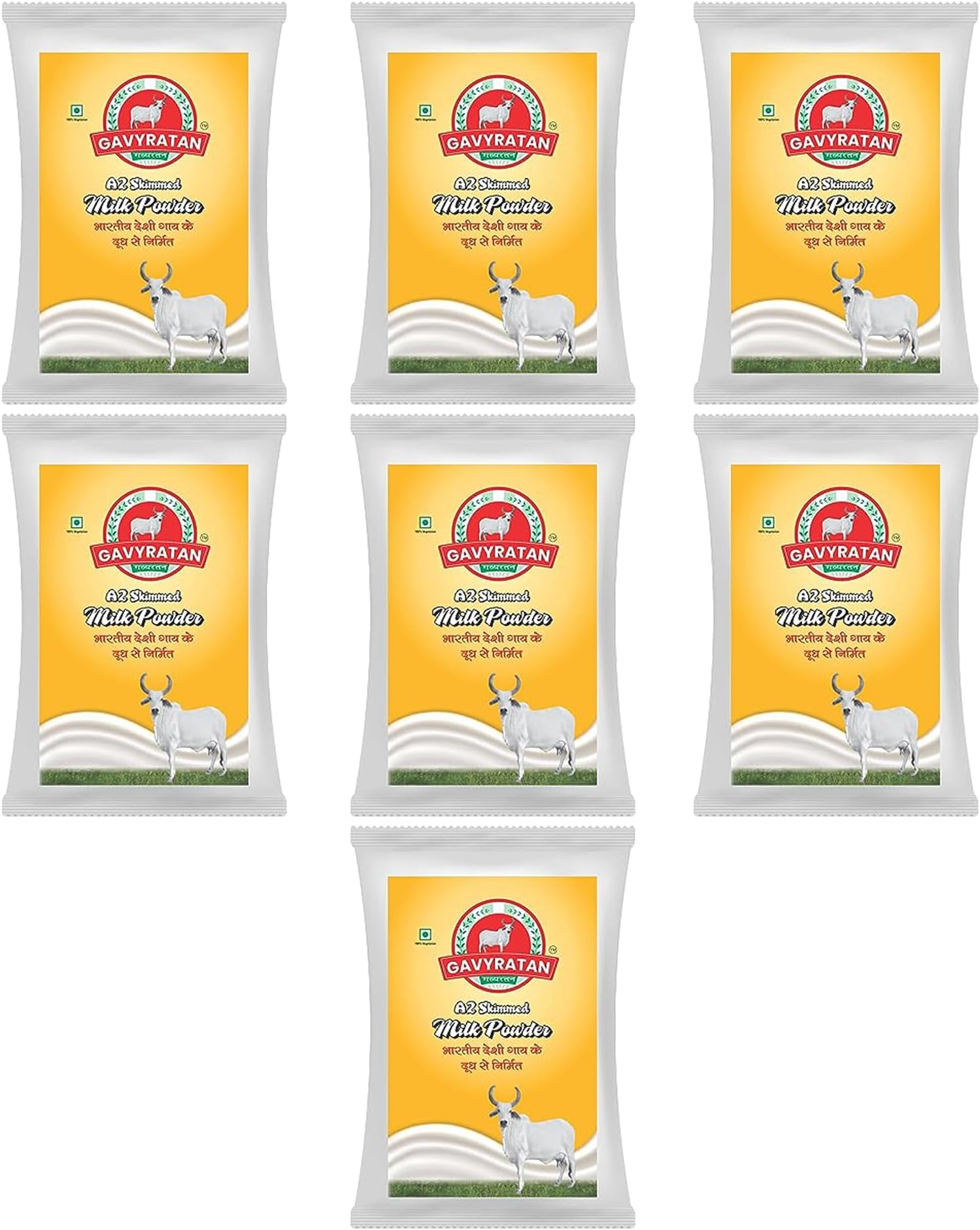 Pure & Premium Skimmed Milk Powder with Extra Protein 500Gm | Perfect for Making Tea & Coffee (Pack of 7)