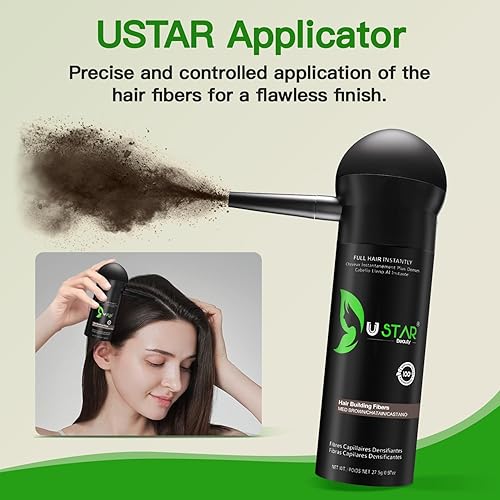 Miniatura 4 de Ustar Fibras voluminosas para el cabello rubio medio calidad coincide con Toppik 0.97 oz 0.97oz