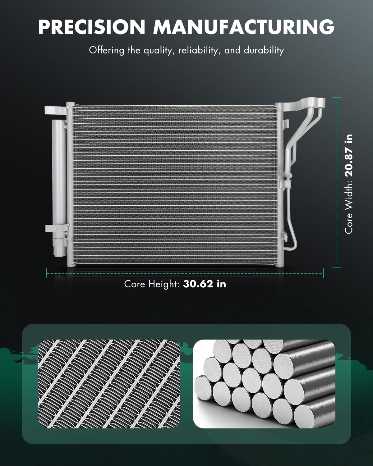 SCITOO Air Conditioning Condenser for Car 2011-2014 for Hyundai for Sonata 2.0L 2011-2015 for Kia for Optima 2.0L; OE3985