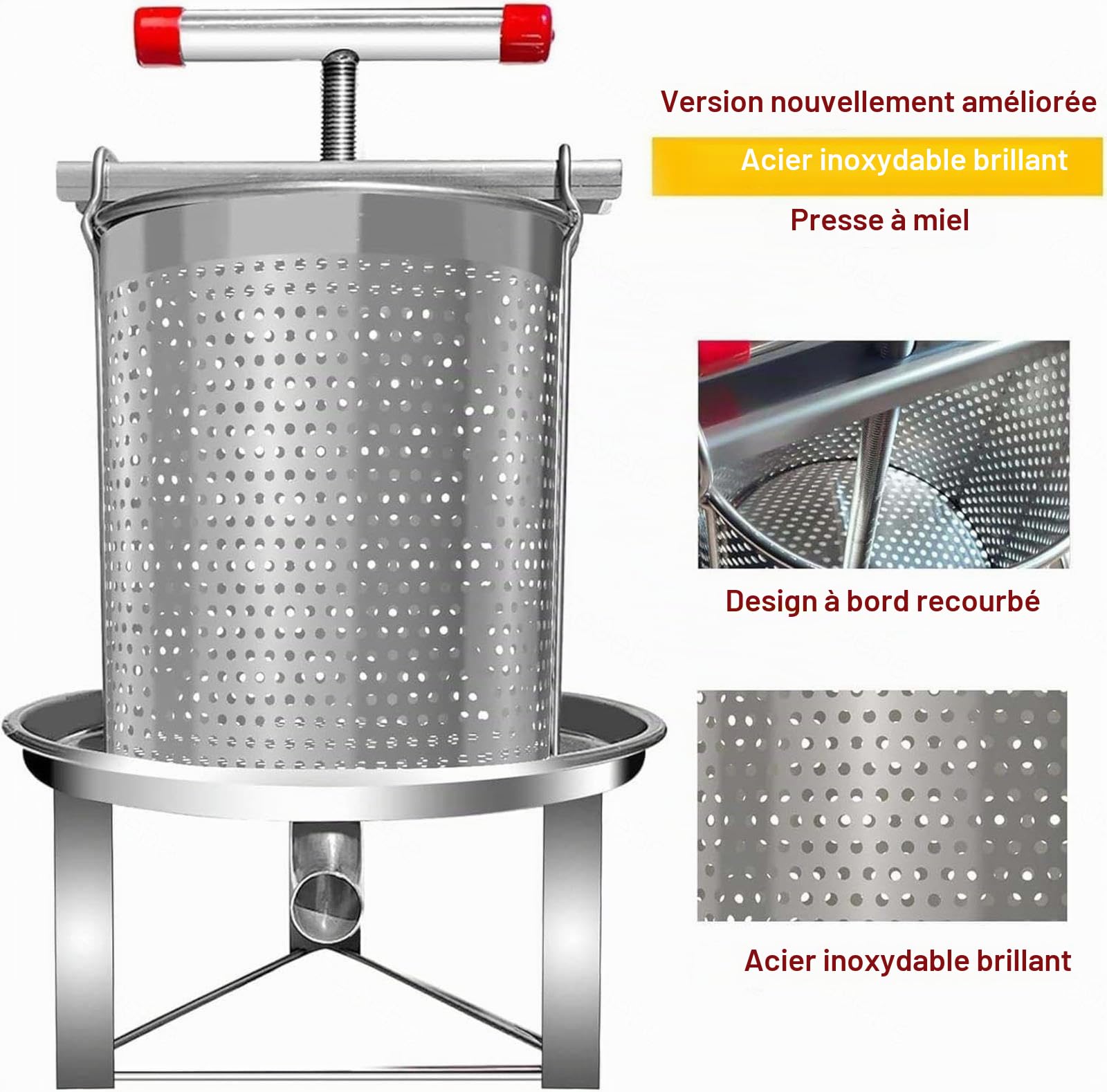 extracteurs de miel apiculture pressoir inox miel pressoir à vin matériel extracteur presse à miel en nid d'abeille pour restaurant cuisine hôtel