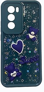 جراب خلفي ممتص للصدمات مصنوع من السيليكون الناعم والبولي يوريثين المقاوم للحرارة اللامع لحماية الكاميرا متوافق مع رينو 12 شبكة الجيل الخامس 5G (أخضر غامق)