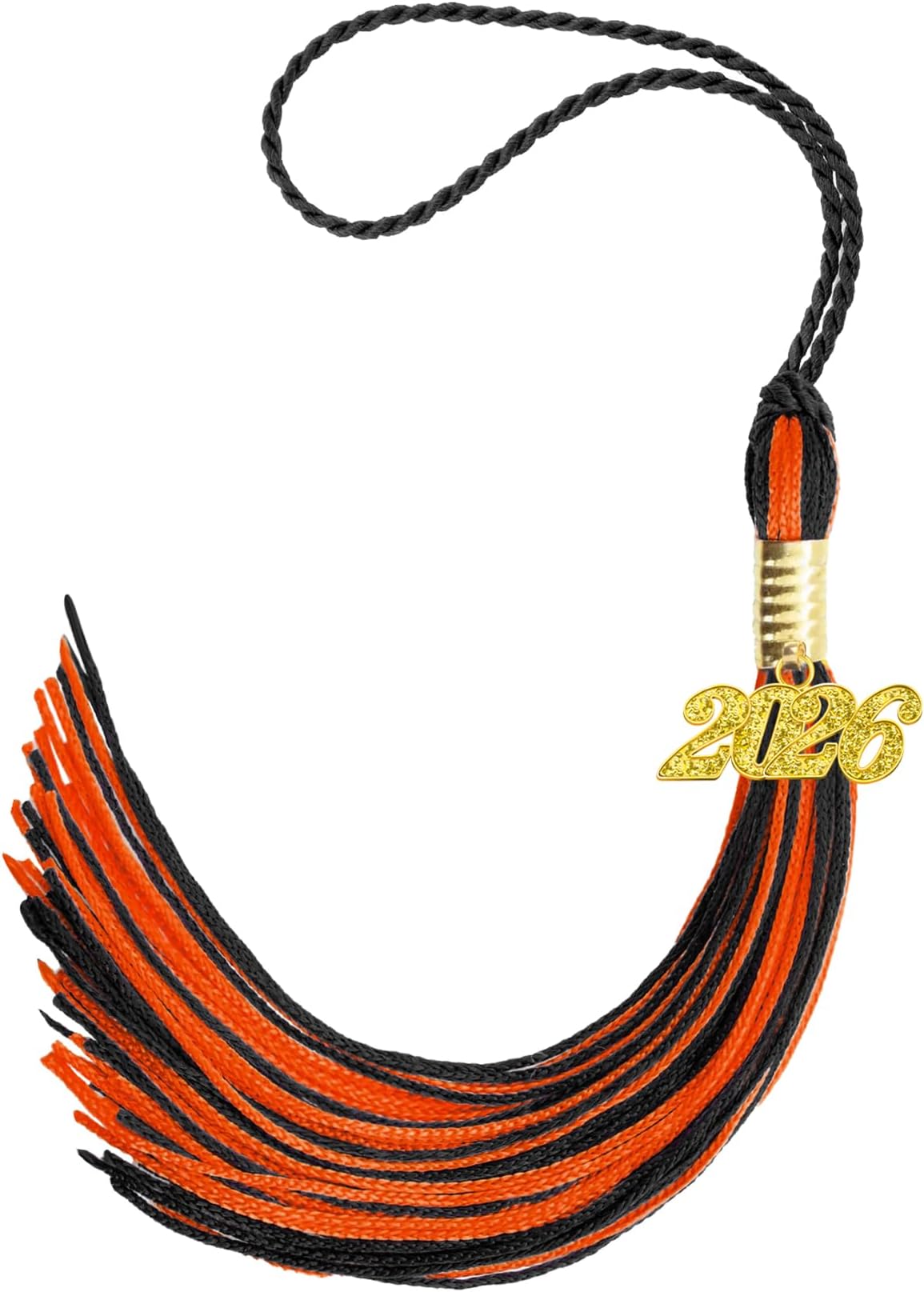 2026 Tassel Graduation, Graduation Tassel 2026, Graduate Cap Tassels with Gold 2026 Charm for Graduations Cap Graduations Party Ceremonies Black and Orange
