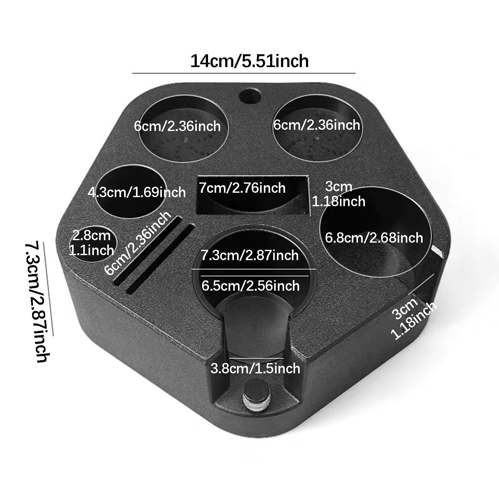 Sharplace Espresso-Tamperstation, Kaffeezubehör-Organizer, Siebträgerhalter, kompakter, Rutschfester Tamperhalter, 51 Mm