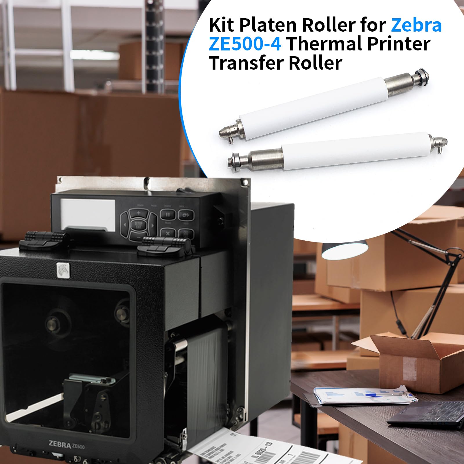 Amazon.com: P1046696-072 Kit Platen Roller for Zebra ZE500-4
