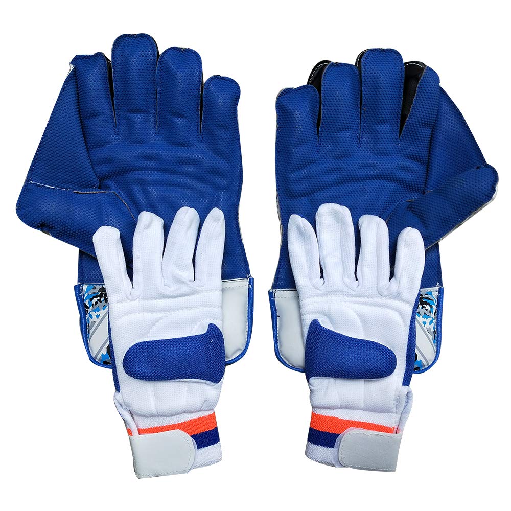 JetFire Ibex Cricket Regular Wicket Keeping Gloves Combo with Cotton Inner Gloves (Men, Blue) (B07V4LBBR6) Amazon Price History, Amazon Price Tracker