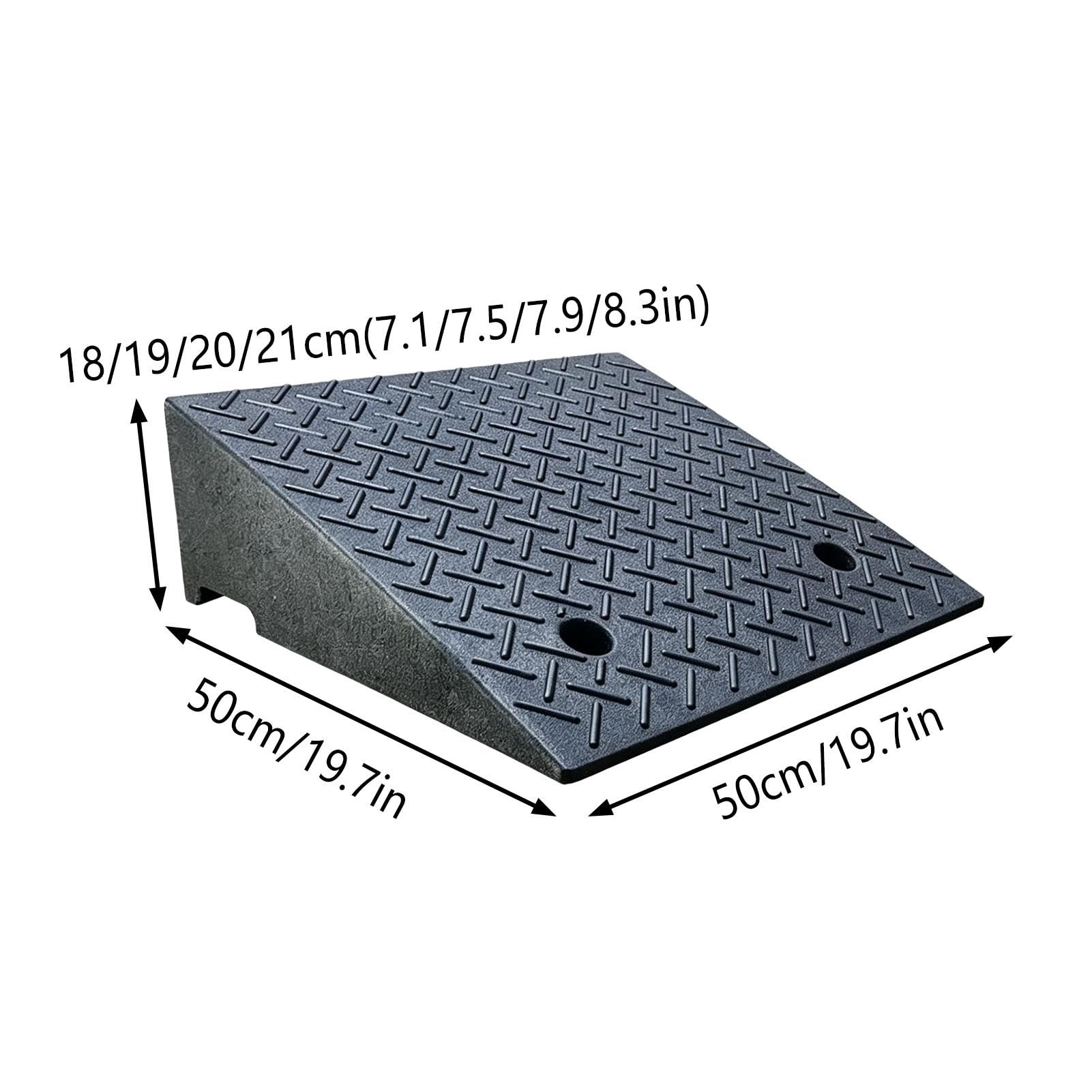 Rampa de Puerta Altura de Elevación de 18-21 cm Rampa de Acceso para Coche | Capacità di Carico di 250 kg, Superficie Texturizada, para Entrada, Muelle de Carga, Acera, Coche(18cm/7.1" H)