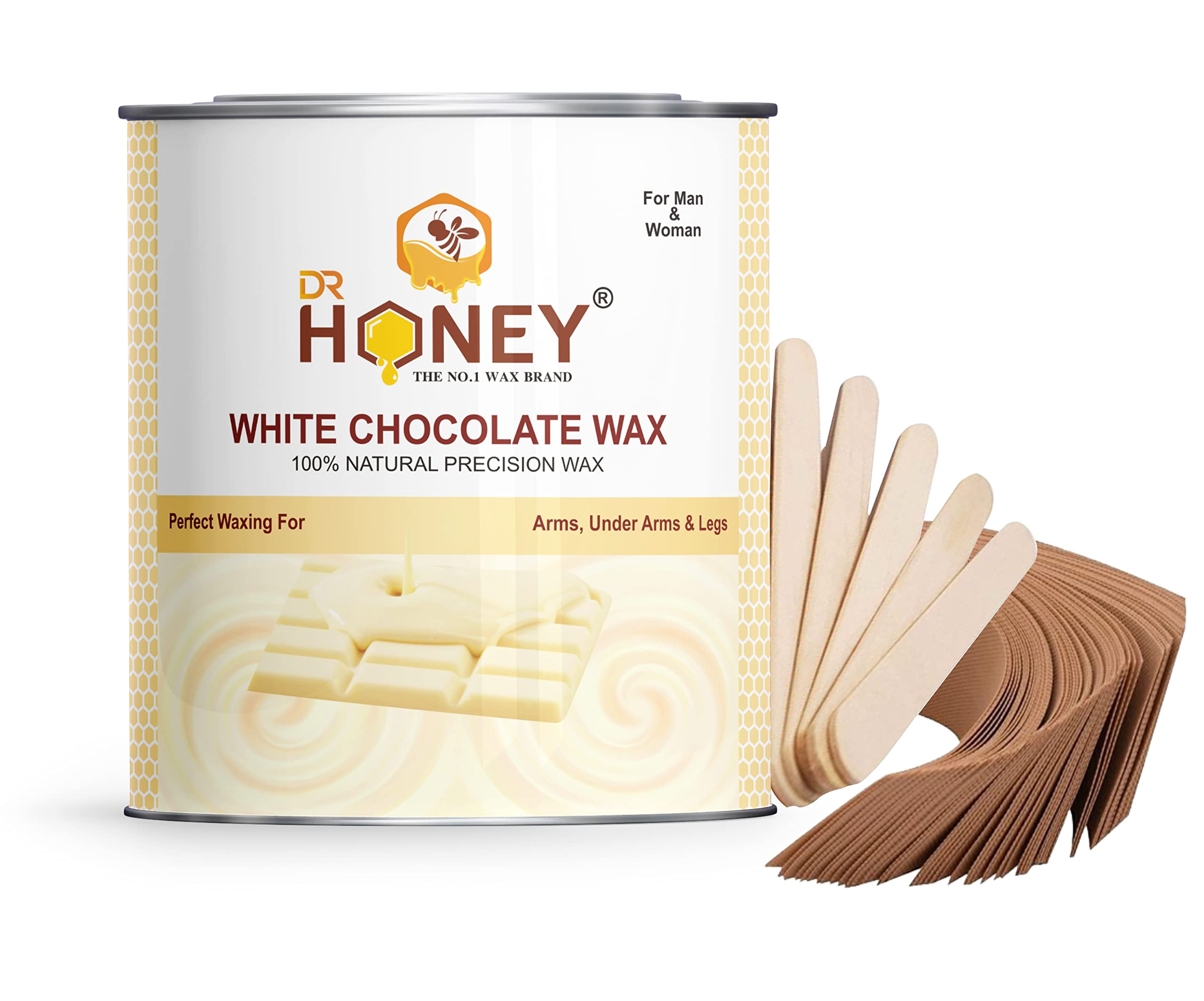 DR HONEY white chocolate and stick wax 600 gram Hair Removal For Arms, Legs, Chest, Back, and Full Body | Men & Women | Tan Removal | All skin Type Men & Women | Tan Removal | Oily to Normal Skin-image-9