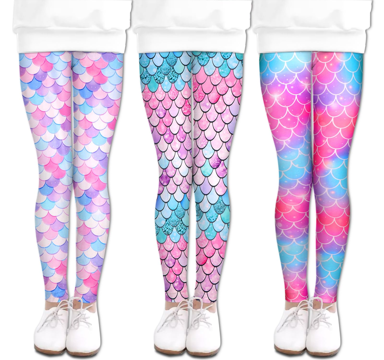 LUOUSE Girls' Leggings Full Length Comfy Pants Trousers 4-13 Years