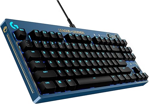 Logitech G Teclado mecánico PRO para juegos, diseño ultraportátil sin llave, cable USB desmontable, teclas retroiluminadas RGB LIGHTSYNC, edición