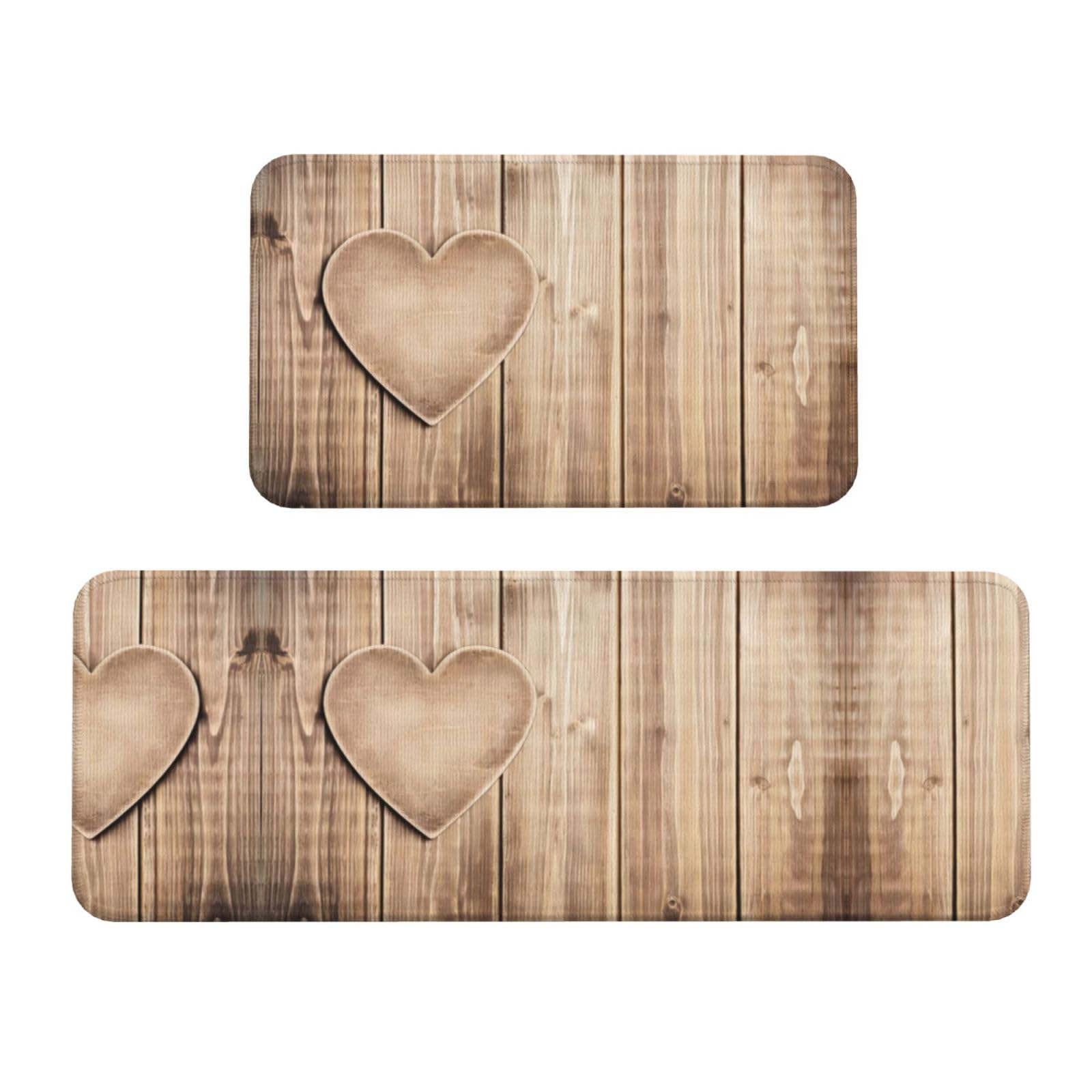Alfombrillas de cocina lavadero y entrada con estampado de corazón