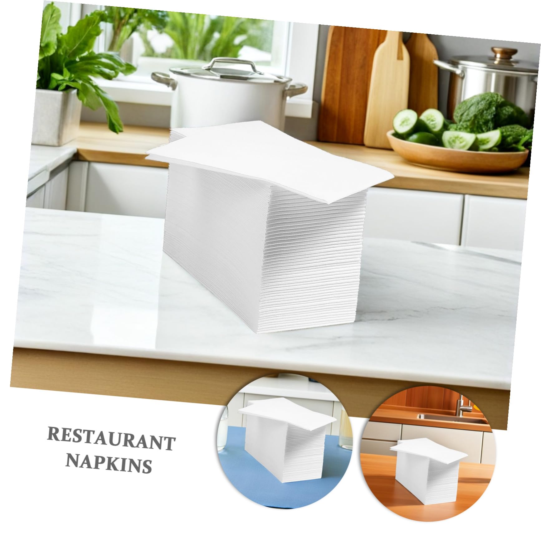 100 Pièces Serviettes Papier Épaisses Blanches Pliées pour Salle de Bain Banquet Mariage Nuptiale Anniversaire Fête