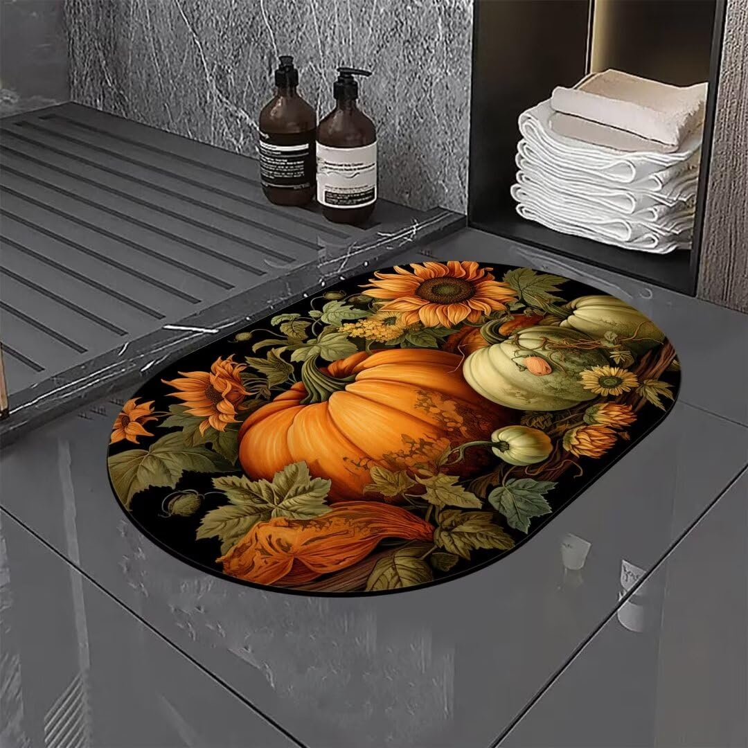Badematte Absorbierend Rutschfeste Badteppich Sunflower Badezimmerteppich Groß wc Teppich Steinmatte Badezimmer Matte Saugfähig Badezimmermatte Rutschfest Mikrofaser Duschmatte Rutschfest 100x150cm