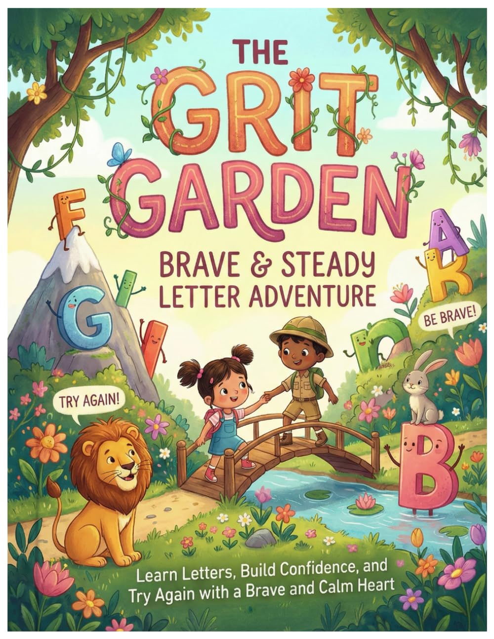 The Grit Garden: Brave & Steady Letter Tracing Adventure for Ages 4–6: Build Early Handwriting Skills, Confidence, and a Calm Growth Mindset—One Gentle Letter at a Time