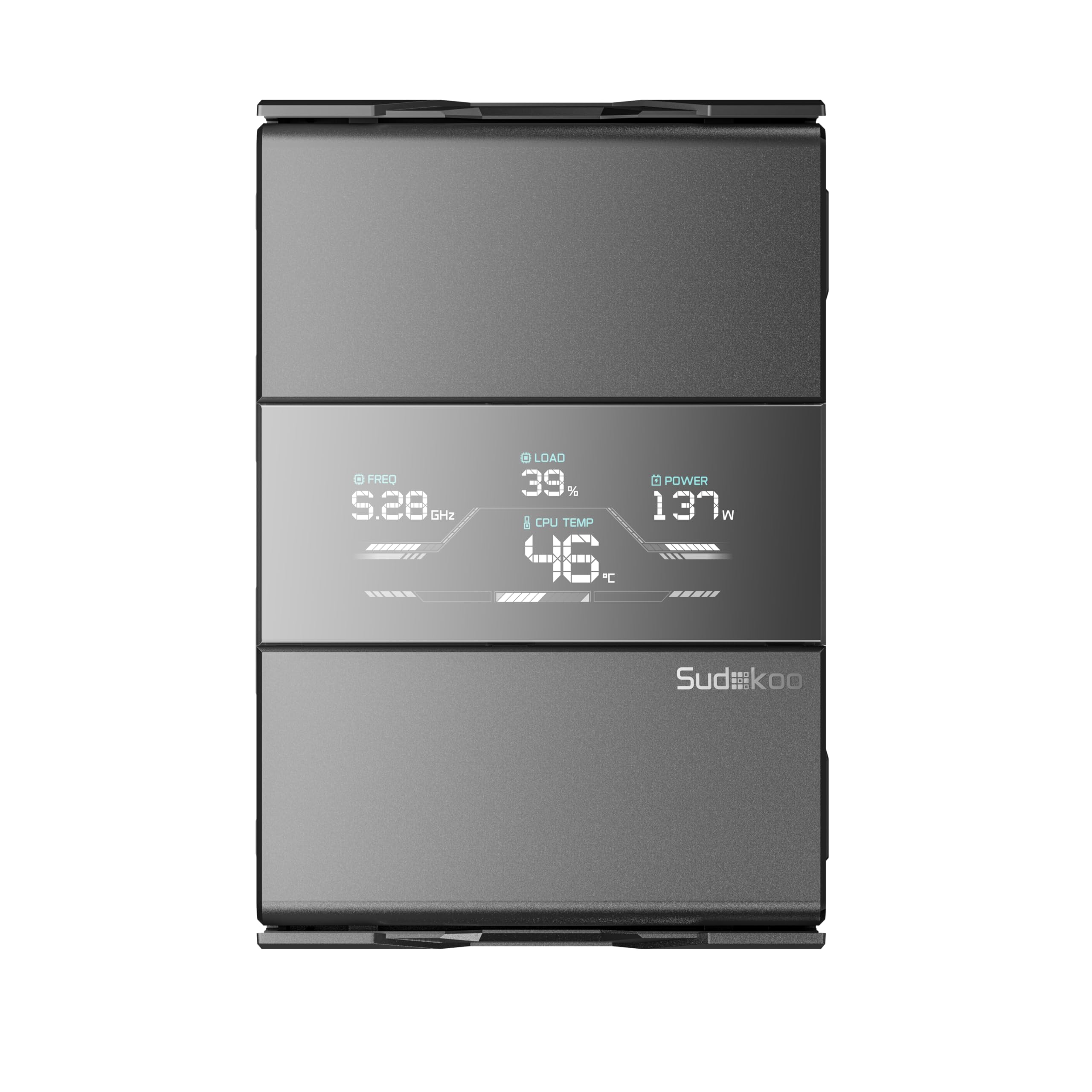 Sudokoo SK700V AM5-designierter digitaler Luftkühler, Einzelturm-Design, Hochleistungs-M-Wickeltechnik-Lüfter, 7 Kupfer-Wärmerohre, L-Schienenverriegelung, 220 W Wärmeableitung
