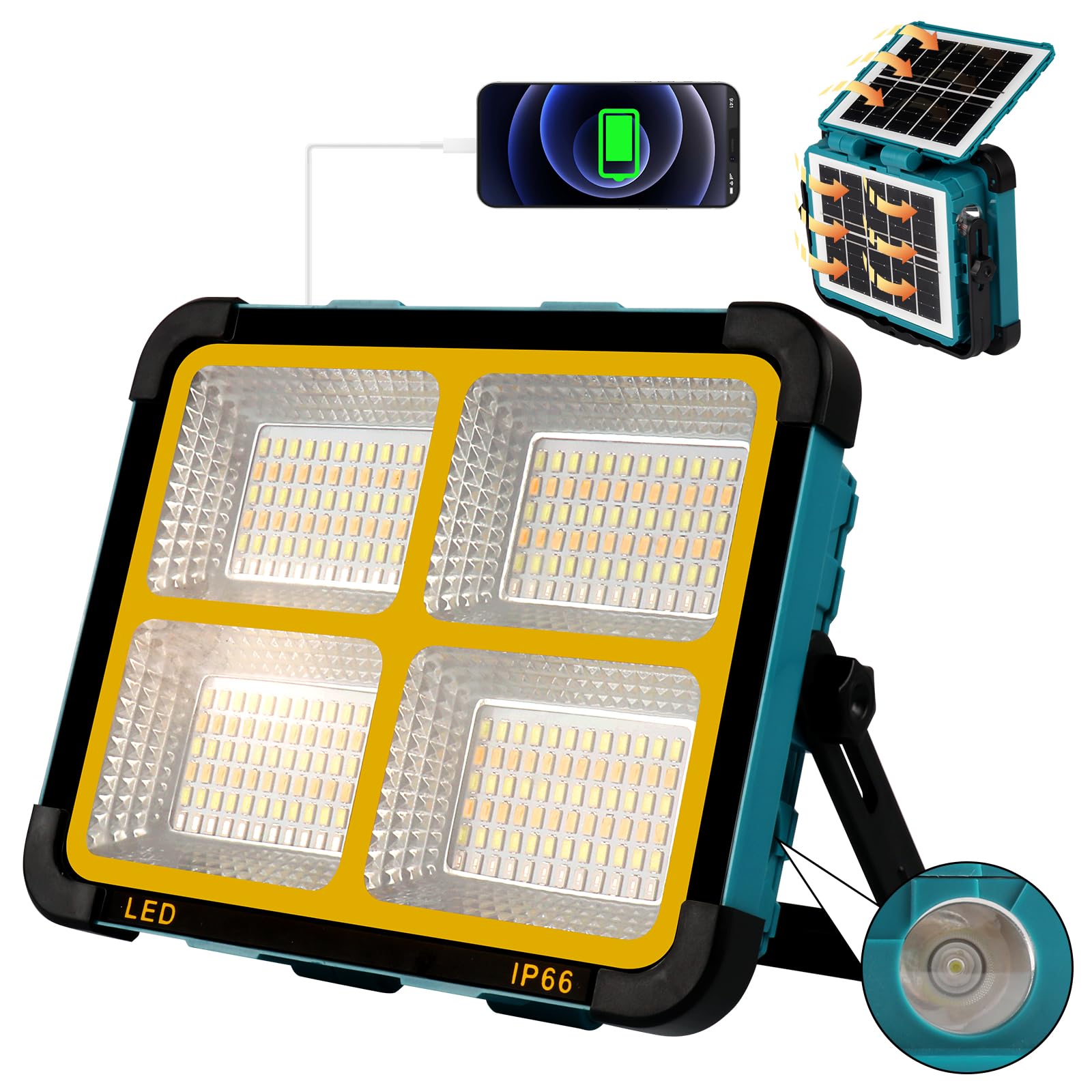 JINABLOSSY 150W Faretto Led da Esterno, Faretti Led Lampada Esterni 15000LM, 6500K Bianca Fredda Faro led esterno Impermeabile IP66 Fari Led Interna ed Esterna per Giardino Cortile Garage Pareti