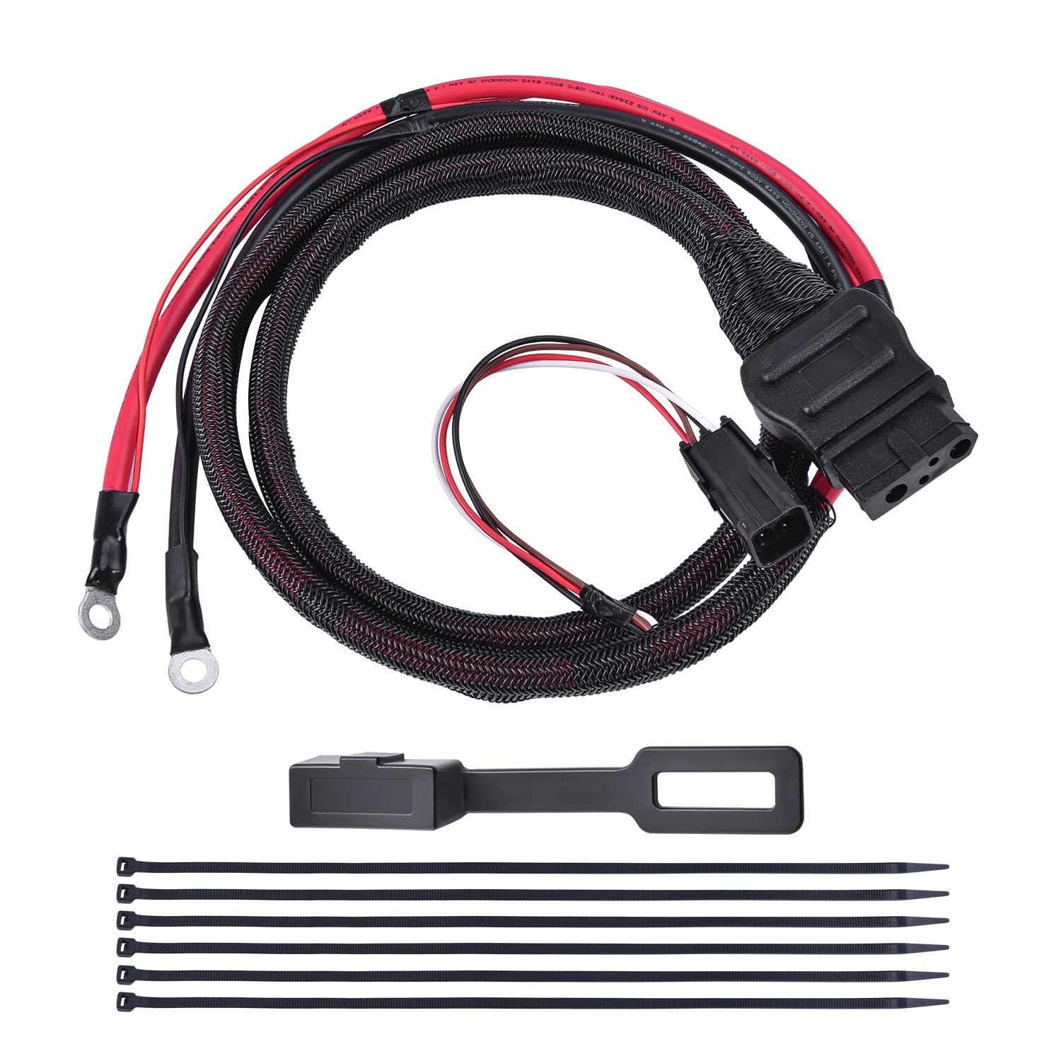 42014 4 Pin Battery Cable Truck Side Wiring Harness fit for Fisher Western Snowex V-Blade Straight Blade and Expandable Plows 42014 Truck Side Battery Cable Wiring Harness
