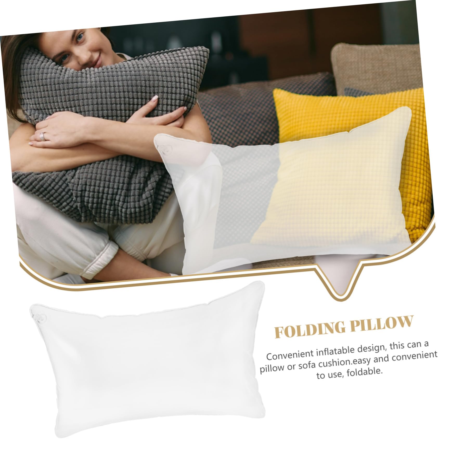 MAGICLULU 3pièces Coussin Gonflable Transparent Oreiller Pratique pour Camping Et Voyage Confort Ajustable Coussin De Relaxation Portable