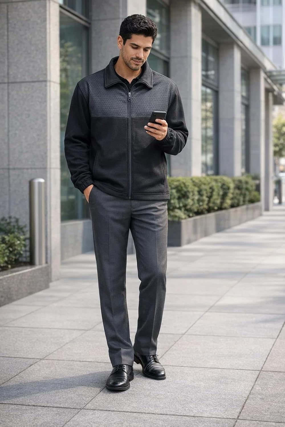 Akwa Fleece Jacket Men Full Zip Warm Lightweight Breathable Casual Soft Outerwear Design Made in USA with Pockets