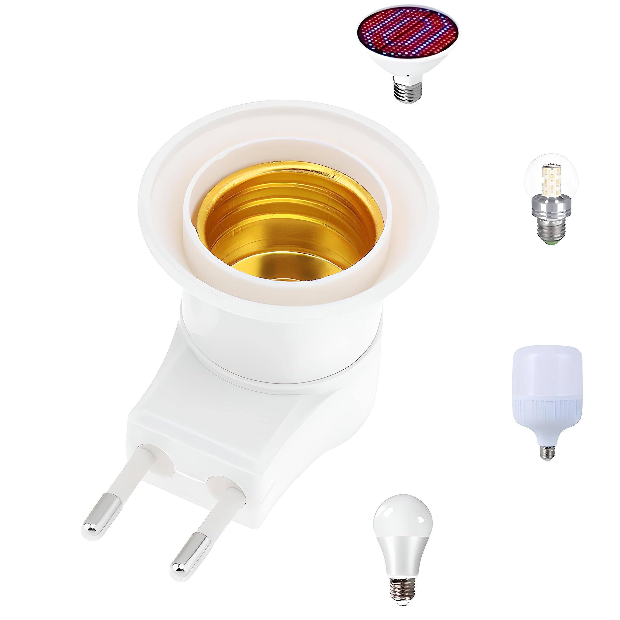Retoo Oprawka do lampy E27 bez kabla, gwint z żarówką, lampa ścienna, adapter do lampy kuchennej, konwerter, lampa do czytania, lampa ścienna, gwint z żarówką, żarówki dyskotekowe