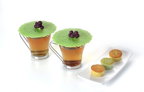 Miniatura 10 de Charles Viancin - Juego de 2 fundas de silicona para bebidas de uva de 4 pulgadas - Sellado hermético en cualquier vaso de borde liso, mantiene las