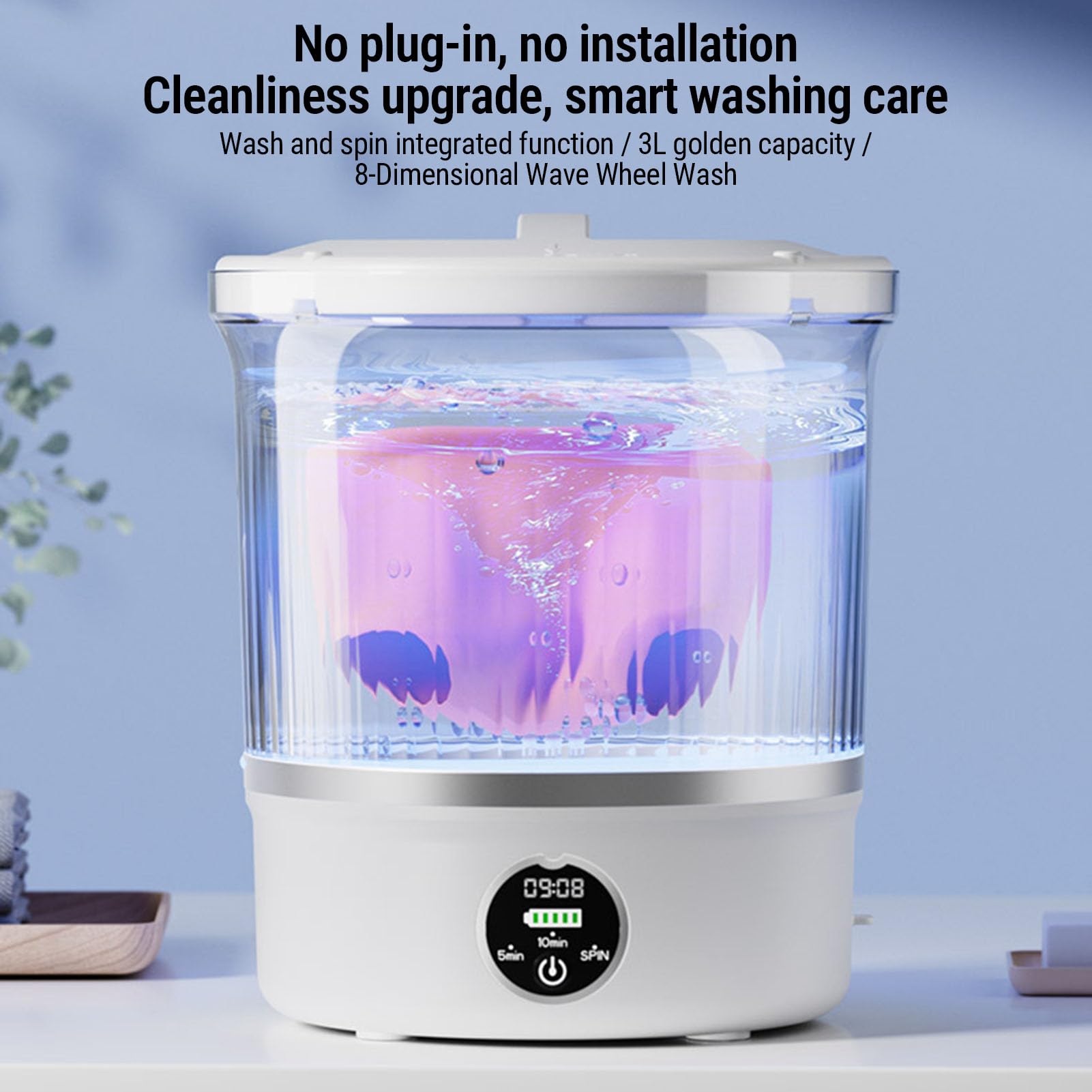 Mini Lavatrice per Biancheria Intima, Cestello Centrifuga