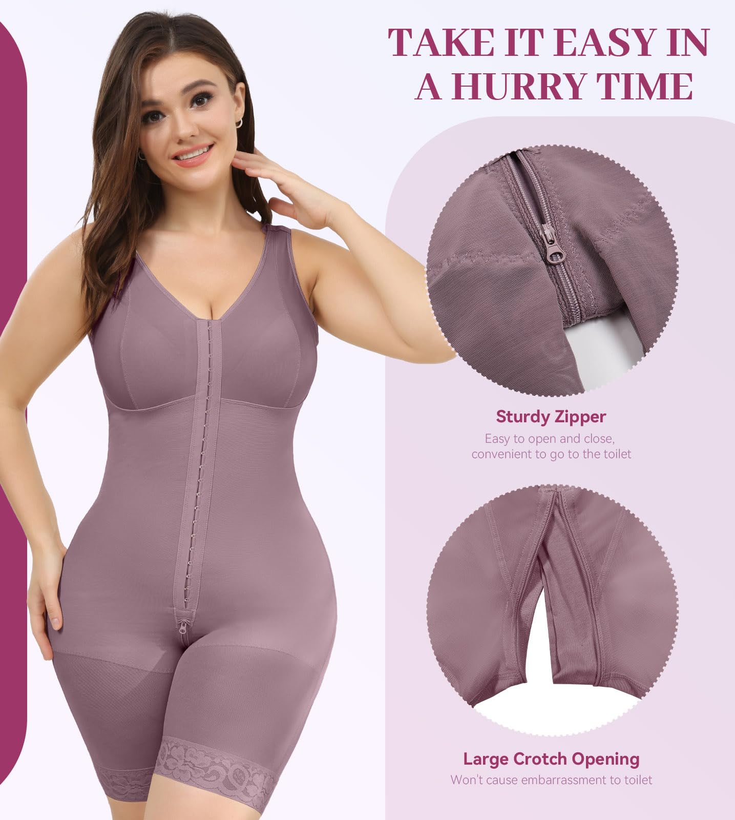 M MYODRESS Fajas Colombianas - Body gainant pour femme - Contrôle du ventre - Compression post-chirurgie